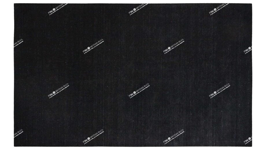 Mae Artisan Rugs | Contemporary Matt Black Bamboo Silk 185 x 280 Rectangular 2m X 3m Mae Rugs Template Top View