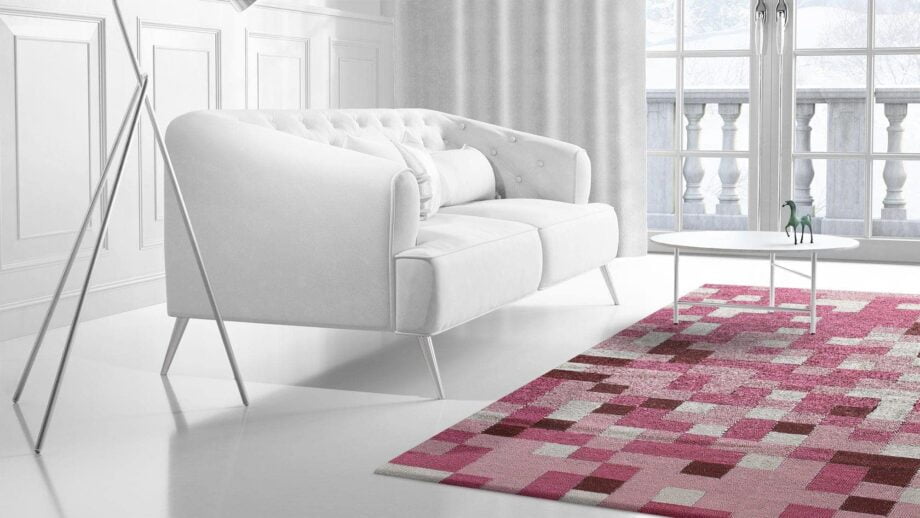 Mae Artisan Rugs | Kelim The Pink Box 1999 2.40 x 1.70m 1.7m X 2.4m Mae Rugs Template Side View 2