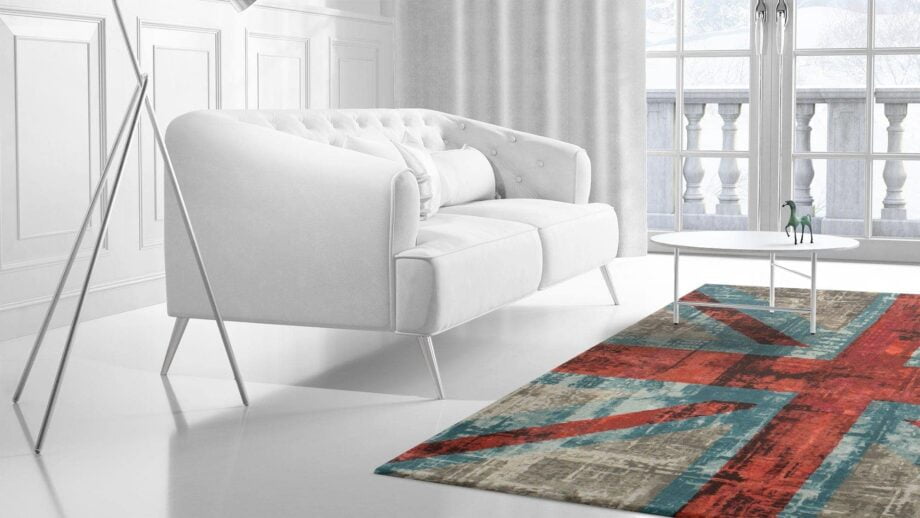 Mae Artisan Rugs | modern The Union Jack 1719 3.00 x 2.50m 2.5m X 3m Mae Rugs Template Side View 2 Recovered